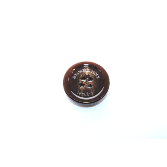 Auth BURBERRY BRIT 3 (20mm) 4 Hole Brown Plastic Replacement Clothing Buttons - Picture 2 of 3